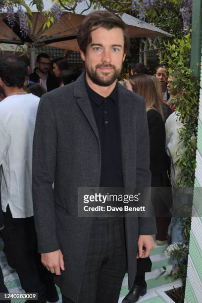 Jack Whitehall attends a party to celebrate Quatre Vin launching in Chucs restaurants in time for the summer on April 27, 2022 in London, England.