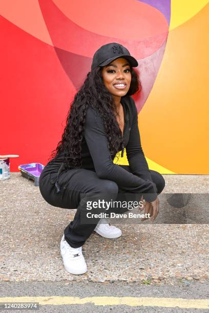 Lady Leshurr attends the launch of Madrí Excepcional event serving up the Soul of Madrid to London in time for May Bank Holiday weekend at London...