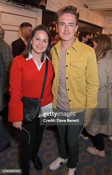 Giovanna Fletcher and Tom Fletcher attend the press night after party for "Prima Facie" at The Londoner Hotel on April 27, 2022 in London, England.