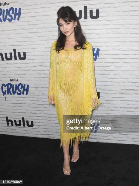 Rowan Blanchard attends the Los Angeles Premiere Of Hulu's Original Film "Crush" held at NeueHouse Los Angeles on April 27, 2022 in Hollywood,...