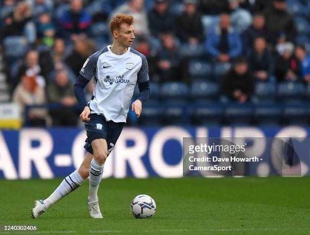 Preston North End's Sepp van den Berg during the Sky Bet Championship match between Preston North End and Blackburn Rovers at Deepdale on April 25,...