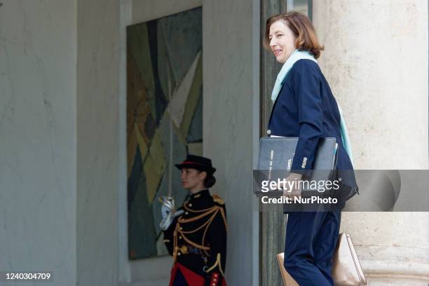 French Defence Minister Florence Parly arrives at the first weekly cabinet meeting at the Elysee palace after presidential election - April 28 Paris
