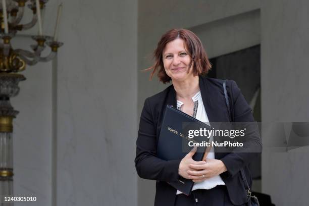 French Minister of Sports Roxana Maracineanu arrives at the first weekly cabinet meeting at the Elysee palace after presidential election - April 28...