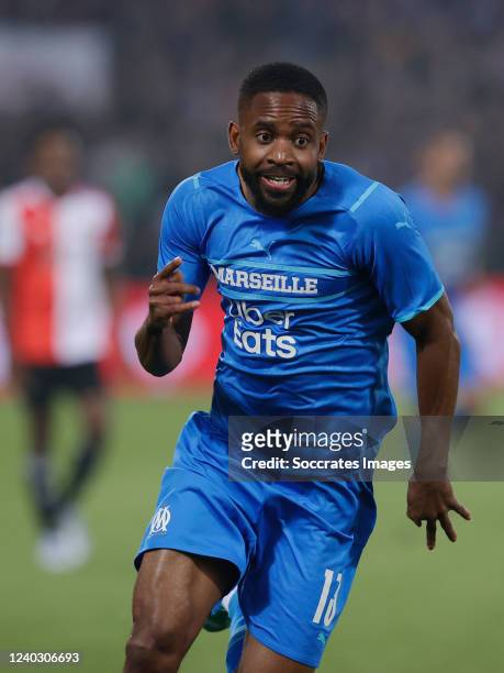 Cedric Bakambu of Olympique Marseille during the Conference League match between Feyenoord v Olympique Marseille at the Stadium Feijenoord on April...