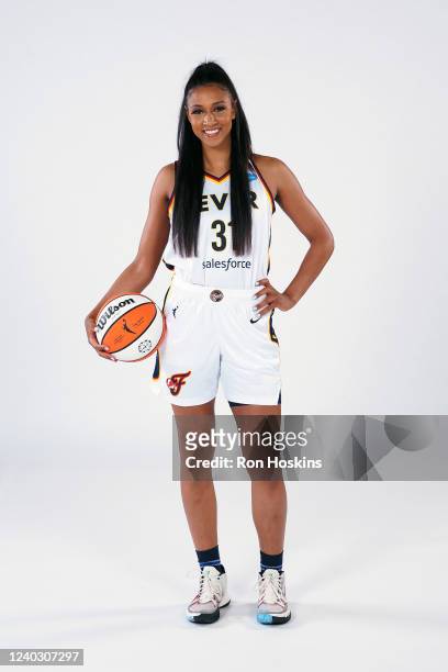 Jaime Nared of the Indiana Fever poses for a portrait during Media Day at Gainbridge Fieldhouse on April 27, 2022 in Indianapolis, Indiana. NOTE TO...