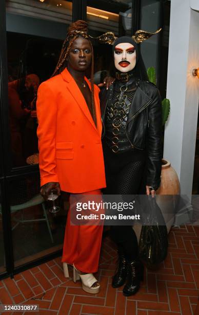 Darkwah Kyei-Darkwah and Virgin X attend the GQ Style magazine relaunch party and the opening of The Rooftop at One Hundred Shoreditch on April 28,...