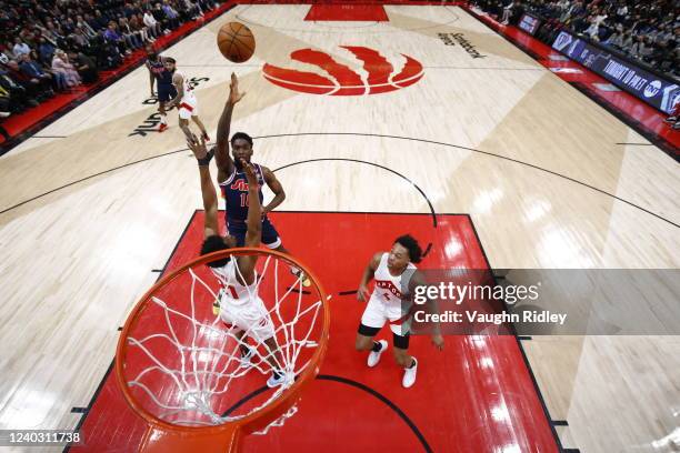 Shake Milton of the Philadelphia 76ers shoots the ball during the game against the Toronto Raptors during Round 1 Game 6 of the 2022 NBA Playoffs on...