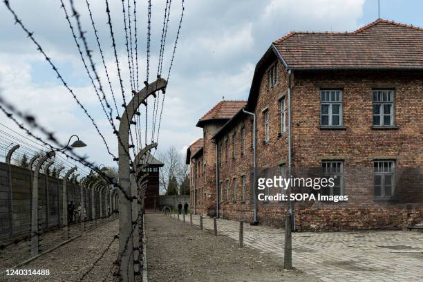 View of the former German Auschwitz camp. On the International Holocaust Remembrance Day, participants from different parts of the world participate...