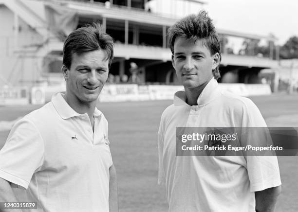 Twin brothers Steve Waugh and Mark Waugh on day four of the 1st Test match between West Indies and Australia at Sabina Park, Kingston, Jamaica, 5th...