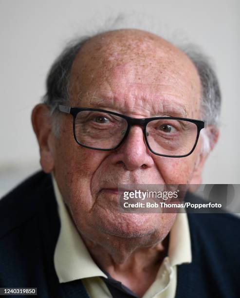 Former Birmingham Evening Mail sports photographer Gerry Armes at his home in Solihull, 28th April 2022. (Photo by Bob Thomas/Popperfoto via Getty...