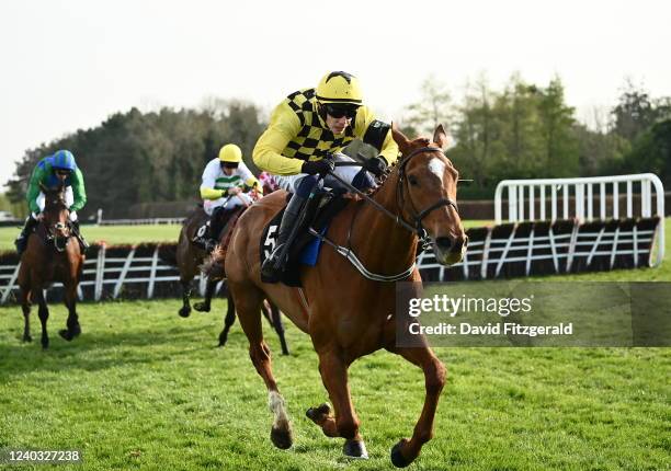 Kildare , Ireland - 29 April 2022; State Man, with Paul Townend up, races up the home straight on their way to winning the Irish Daily Star Champion...