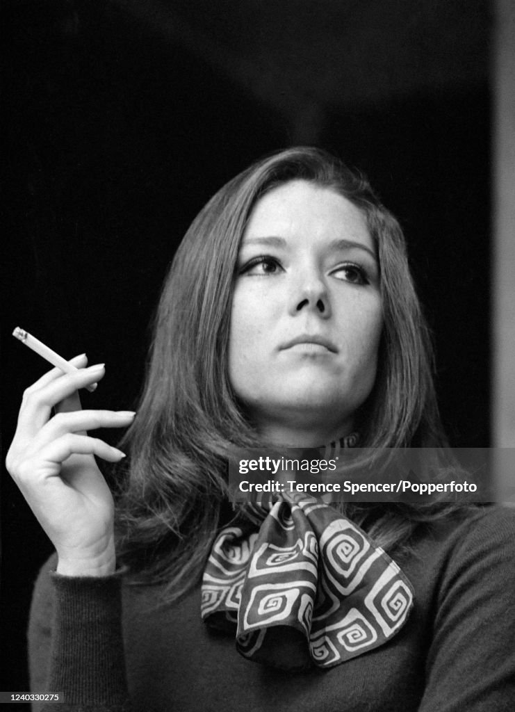 Angiediana Rigg English actress Diana Rigg whilst filming the sixth James Bond movie ...