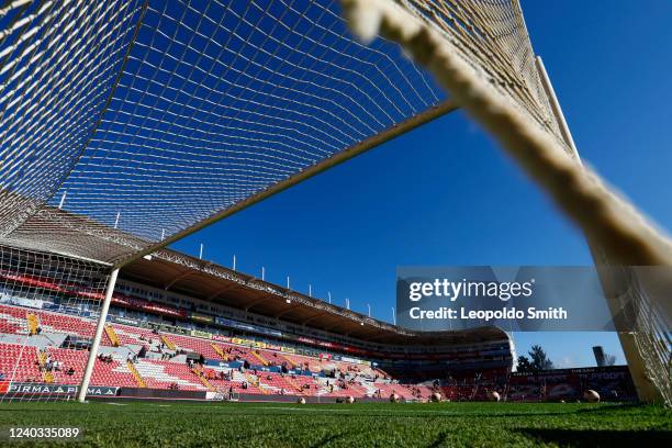 General view of Victoria Stadium prior the 17th round match between Necaxa and Chivas as part of the Torneo Grita Mexico C22 Liga MX at Victoria...