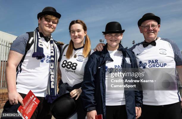 Preston North End supporters enjoying their annual Gentry Day commemoration during the Sky Bet Championship match between Barnsley and Preston North...