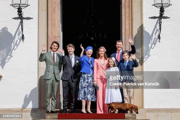 Queen Margrethe of Denmark, Prince Joachim of Denmark, Princess Marie of Denmark, Prince Nikolai of Denmark, Prince Felix of Denmark, Prince Henrik...