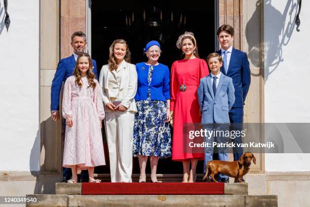 Queen Margrethe of Denmark, Crown Prince Frederik of Denmark, Crown Princess Mary of Denmark, Prince Christian of Denmark, Princess Isabella of...