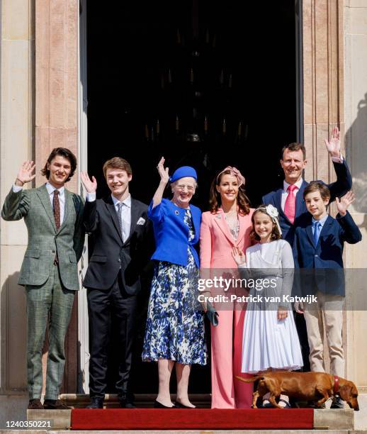 Queen Margrethe of Denmark, Prince Joachim of Denmark, Princess Marie of Denmark, Prince Nikolai of Denmark, Prince Felix of Denmark, Prince Henrik...