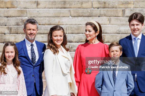 Crown Prince Frederik of Denmark, Crown Princess Mary of Denmark, Prince Christian of Denmark, Princess Isabella of Denmark, Princess Josephine of...