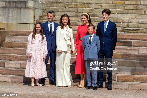 Crown Prince Frederik of Denmark, Crown Princess Mary of Denmark, Prince Christian of Denmark, Princess Isabella of Denmark, Princess Josephine of...