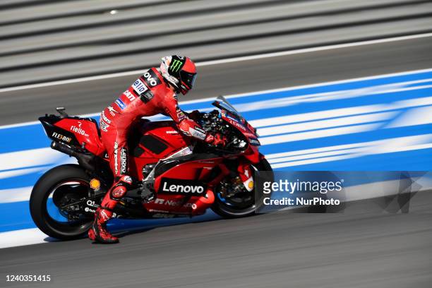 Francesco Bagnaia of Italy and Ducati Lenovo Team Ducati during qualifying of the Gran Premio Red Bull of Spain at Circuito de Jerez - Angel Nieto on...