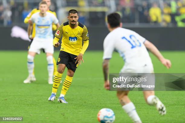 Lion Semic of Borussia Dortmund looks on during the Friendly match between Borussia Dortmund and Dynamo Kiew at Signal Iduna Park on April 26, 2022...