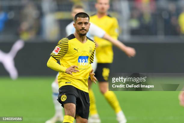 Lion Semic of Borussia Dortmund looks on during the Friendly match between Borussia Dortmund and Dynamo Kiew at Signal Iduna Park on April 26, 2022...