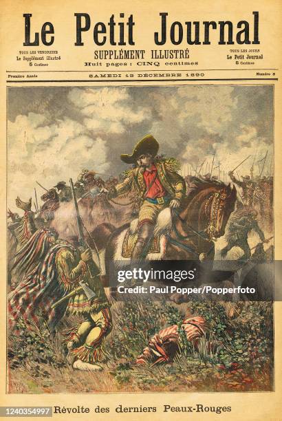 The front page of the illustrated supplement published with Le Petit Journal newspaper in Paris on 13th December 1890 featuring one of the last...