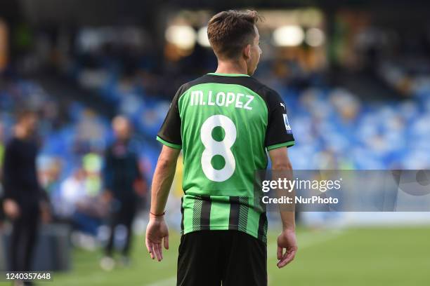 Maxime Lopez of US Sassuolo during the Serie A match between SSC Napoli and US Sassuolo at Stadio Diego Armando Maradona Naples Italy on 30 April...