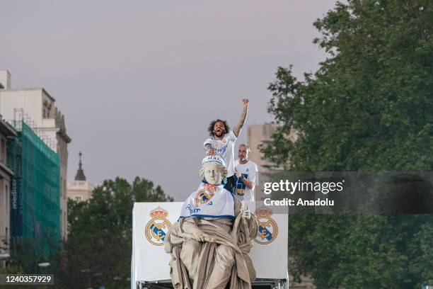 Madrid, Spain, April 30, 2022. Nearly 25,000 Real Madrid fans celebrate the 2021/22 La Liga Santander championship. The maximum championship of...