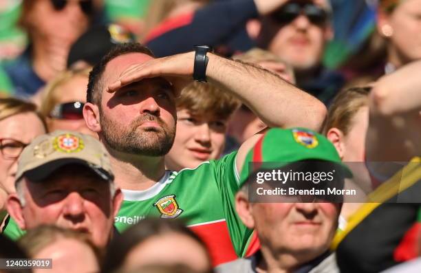 Mayo , Ireland - 24 April 2022; A Mayo supporter during the Connacht GAA Football Senior Championship Quarter-Final match between Mayo and Galway at...