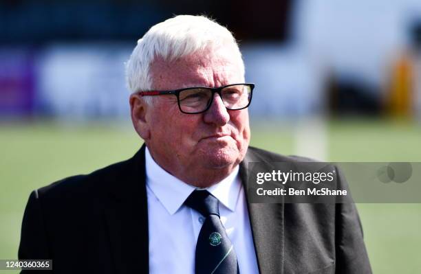 Louth , Ireland - 26 April 2022; IUFU Chairman Terry McAuley after the Collingwood Cup Final match between UCD and Queens University Belfast at Oriel...