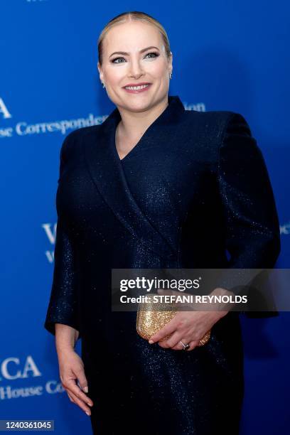 Television personality Meghan McCain arrives for the White House Correspondents Association gala at the Washington Hilton Hotel in Washington, DC, on...