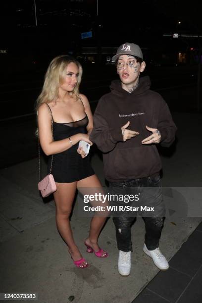 Lil Xan is seen on April 30, 2022 in Los Angeles, California.