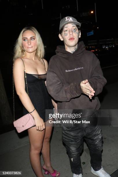 Lil Xan is seen on April 30, 2022 in Los Angeles, California.
