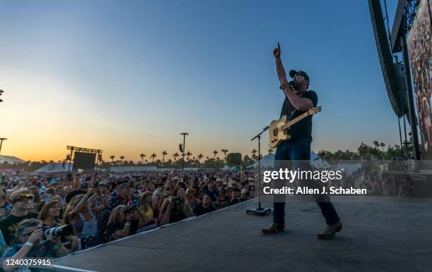 Lee Brice performs on the Mane Stage on day two of the three-day Stagecoach Country Music Festival at Empire Polo Fields, Indio, CA on Saturday,...