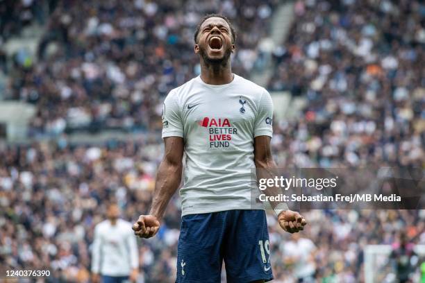 Ryan Sessegnon of Tottenham Hotspur reacts during the Premier League match between Tottenham Hotspur and Leicester City at Tottenham Hotspur Stadium...