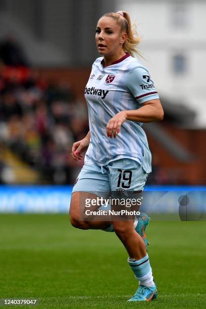 Stock action picture of Adriana Leon of West Ham United Women Football Club during the Barclays FA Women's Super League match between Manchester...