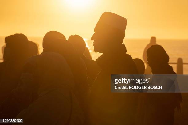 Muslim faithfuls gather at Seapoint to try and sight the new moon, which will mark the end of the Islamic holy fasting month of Ramadan, and start...