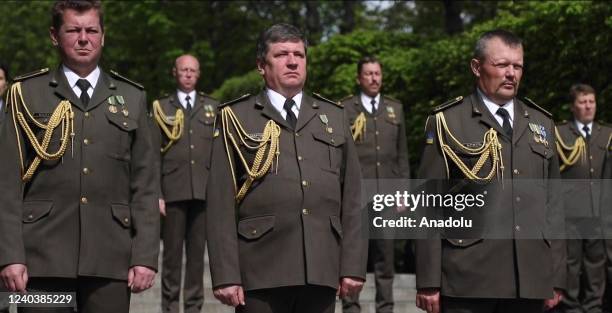 Ukrainian soldiers celebrate the Eid-al-Fitr of Muslims by reciting an Islamic chant May 1, 2022 in Kyiv, Ukraine. In a video shared by the Ukrainian...