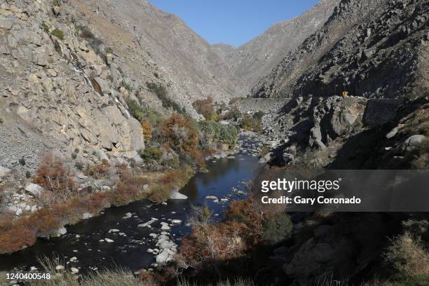 The mouth of the Kern River along SR 178 at the entrance to the Sequoia National Forest on Wednesday, Dec. 1, 2021 in Bakersfield, CA. People in...