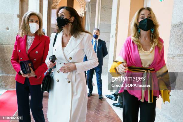 Alicia Koplowitz, Esther Koplowitz, and Carmen Alcocer at the ceremony for the awarding of the Medals of the Community of Madrid and decorations of...