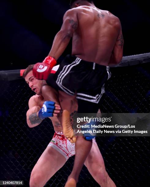 Inglewood, CA Paul Daley defeats Brennan Ward via flying knee knock out in round one during Bellator 170 at the Forum in Inglewood, CA, Saturday,...