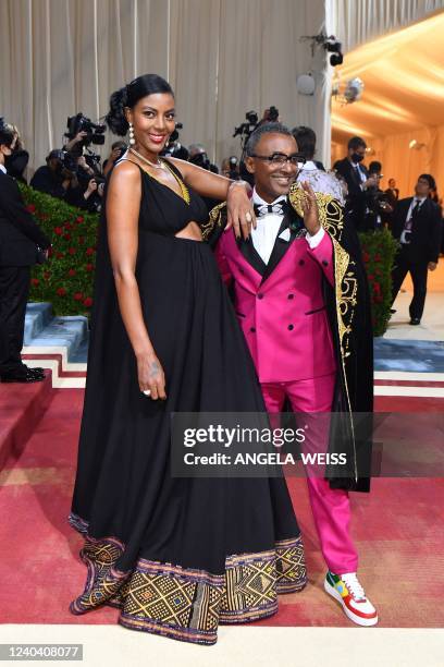 Ethiopian-Swedish chef Marcus Samuelsson and his wife Maya Haile arrive for the 2022 Met Gala at the Metropolitan Museum of Art on May 2 in New York....