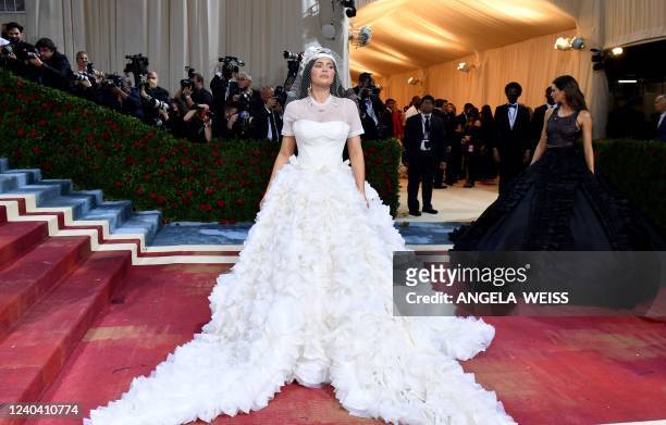 Socialite Kylie Jenner arrives for the 2022 Met Gala at the Metropolitan Museum of Art on May 2 in New York. - The Gala raises money for the...