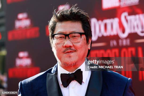 British actor Benedict Wong arrives for the Los Angeles premiere of "Doctor Strange in the Multiverse of Madness" held at Dolby Theater on May 2 in...