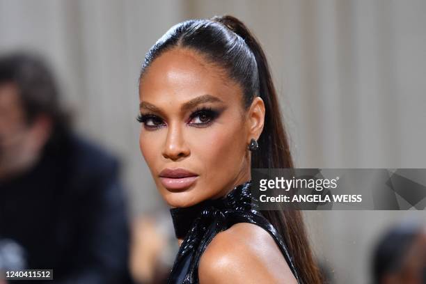 Puerto Rican model Joan Smalls arrives for the 2022 Met Gala at the Metropolitan Museum of Art on May 2 in New York. - The Gala raises money for the...