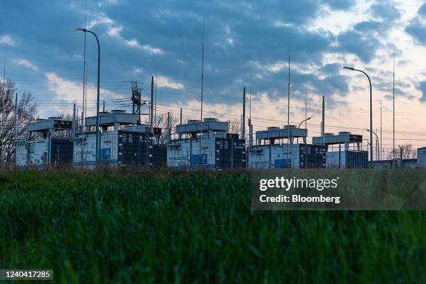 Electrolysis containers at the Falkenhagen Power-to-Gas Pilot Plant operated by Uniper NV in Falkenhagen, Germany, on Monday, May 2, 2022. The pilot...