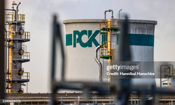 The PCK oil refinery, which is majority owned by Russian energy company Rosneft and processes oil coming from Russia via the Druzhba pipeline, stands...