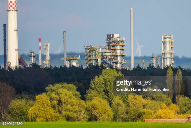 The PCK oil refinery, which is majority owned by Russian energy company Rosneft and processes oil coming from Russia via the Druzhba pipeline, stands...