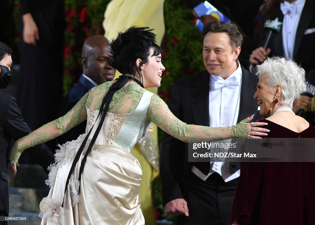 Billie Eilish, Elon Musk and Mave Musk are seen at the 2022 Met Gala